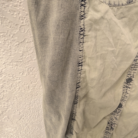 Elan Tie-Dye Shirt in Cream and Blue - Picture 2 of 8